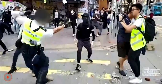 Von der Hongkonger Polizei angeschossener protestierender Student verurteilt